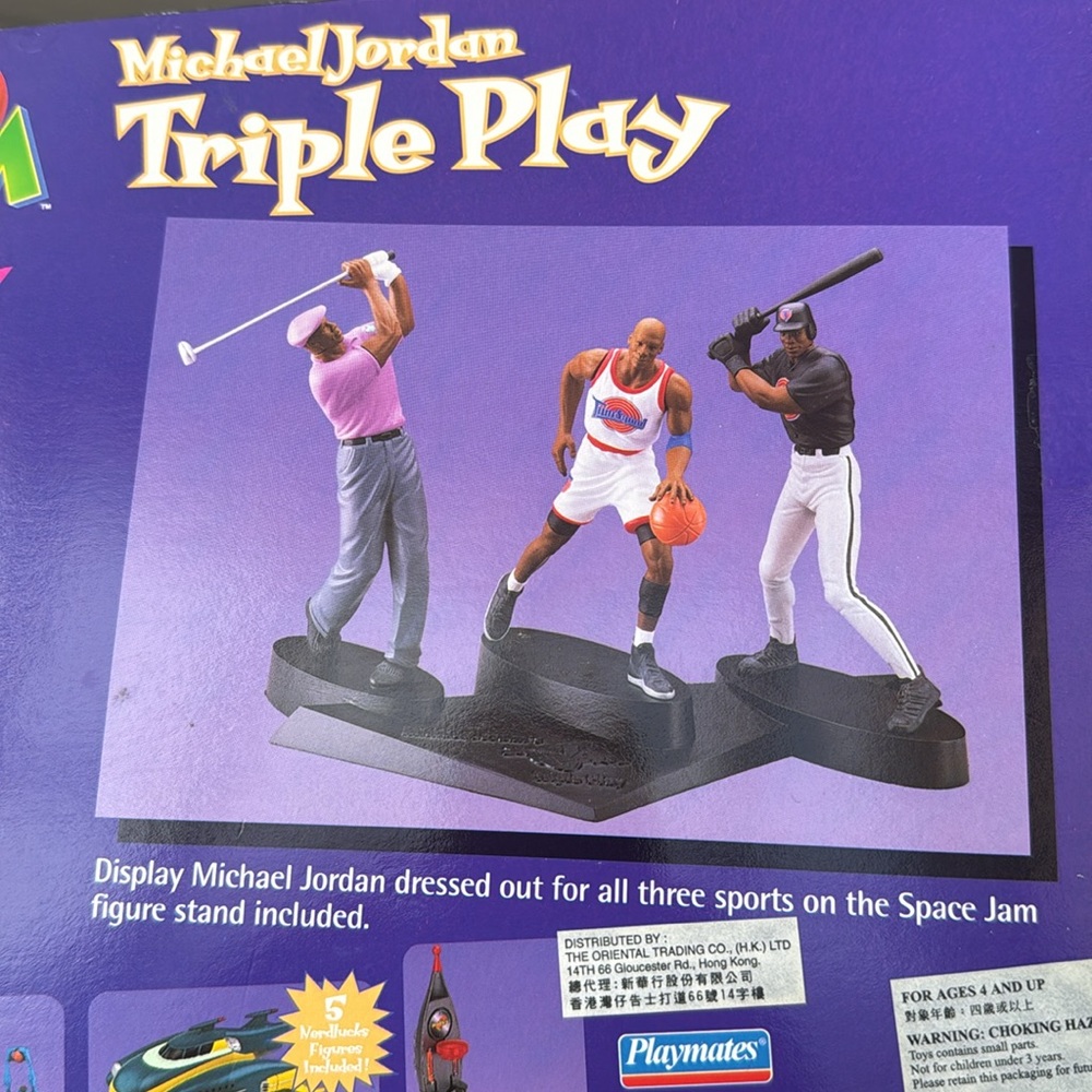 MICHAEL JORDAN TRIPLE PLAY FIGURES in Original Box 1996 WARNER BROS. SPACE JAM - Picture 4 of 8